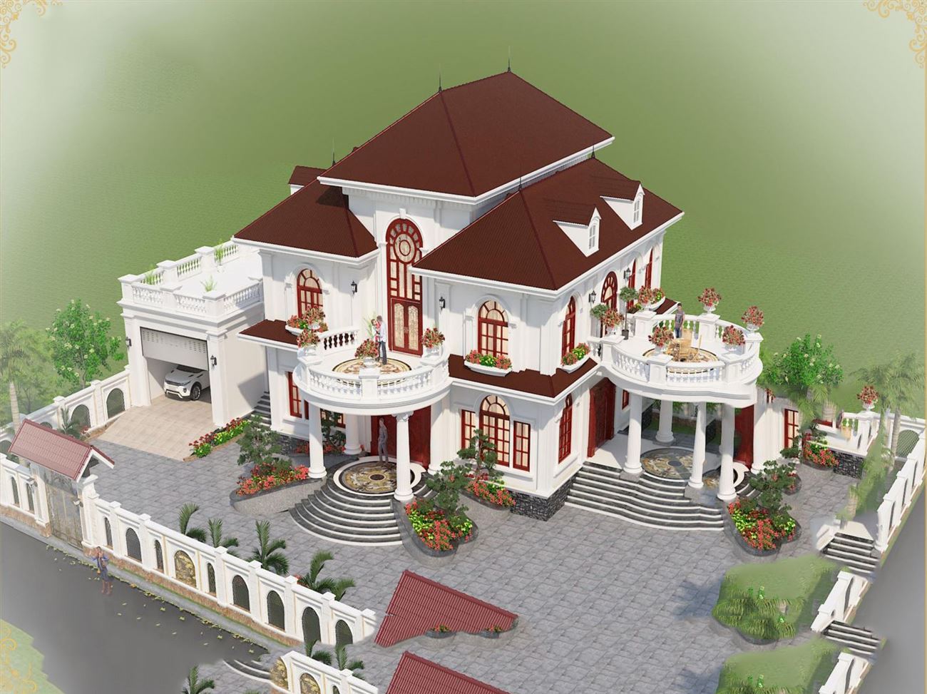 Mẫu dinh thự tân cổ điển 2 tầng Đà Lạt hợp phong thủy